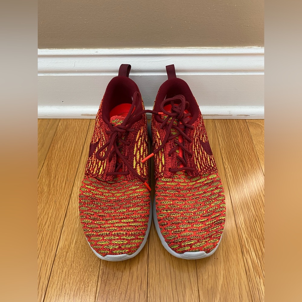 Nike red multi color sneakers size 6
